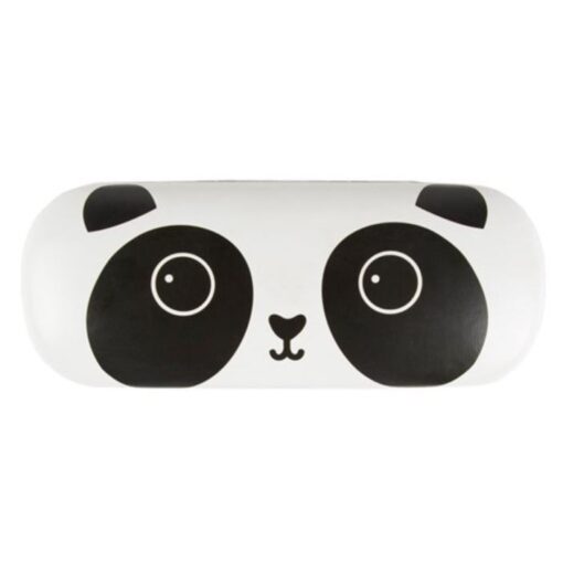Hardcase glasögonfodral med panda för förvaring av barnglasögon.