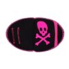 Tyglapp för barn med glasögon. Den är rekommenderad av ortoptister och ögonläkare för klapbehandling. Den är svart och har ett rosa dödskallemotiv. Märket är Kay Fun Patch och den heter Pirat (Rosa).