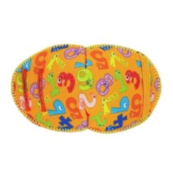 Ögonlapp till lat öga. Den är i tyg och designad för barn med glasögon. Lappen fästas på glasögonen och används för synträning. Rekommenderas av ortoptist. Märket är Kay Fun Patch. Den är gul med siffror som liknar små figurer med ögon och heter Number Zoo.