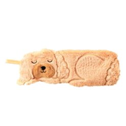 Cockapoo värmeflaska från Sass & Belle formad som en brun hund med mjukt överdrag.