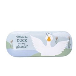 Ett glasögonfodral med en anka och texten "Where the duck are my glasses". Från Sass & Belle.