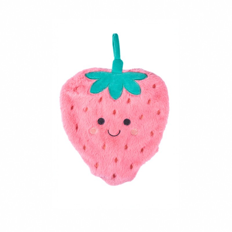 Värmeflaska med en jordgubbe-design från Sass & Belle.