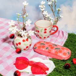 LOU070 glasögonfodral körsbär