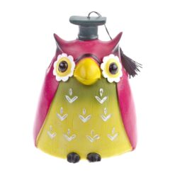 Rosa uggla som brillehållare för glasögon – söt och praktisk dekoration för barnrum eller skrivbord.