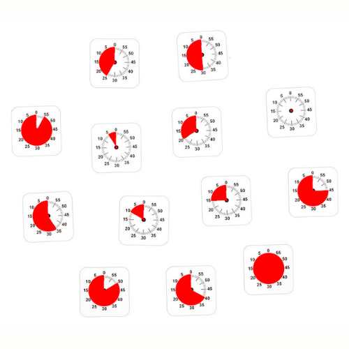 JAC5060 - Time Timer Magnetic Pictogram Kit tidsillustrationer