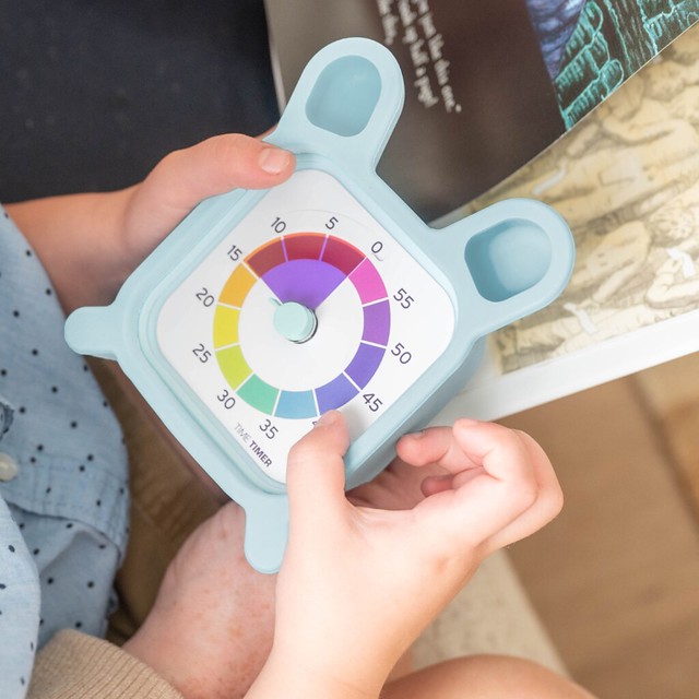 Time Timer MOD Protech Cover Bunny framsida med klocka i handen 15 minuter