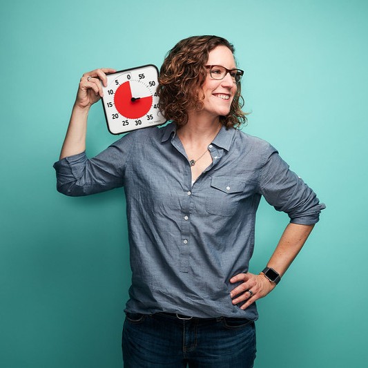 Time Timer Medium JAC5108 45 med leende kvinna