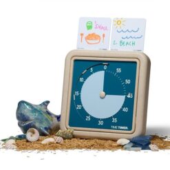 Time Timer Retro Eco Edition Water Front Angle Dry Erase Cards 45 min Staged Piktogram